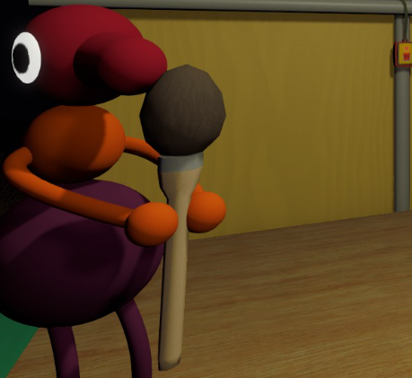 A Big Walk character holds the customization paintbrush