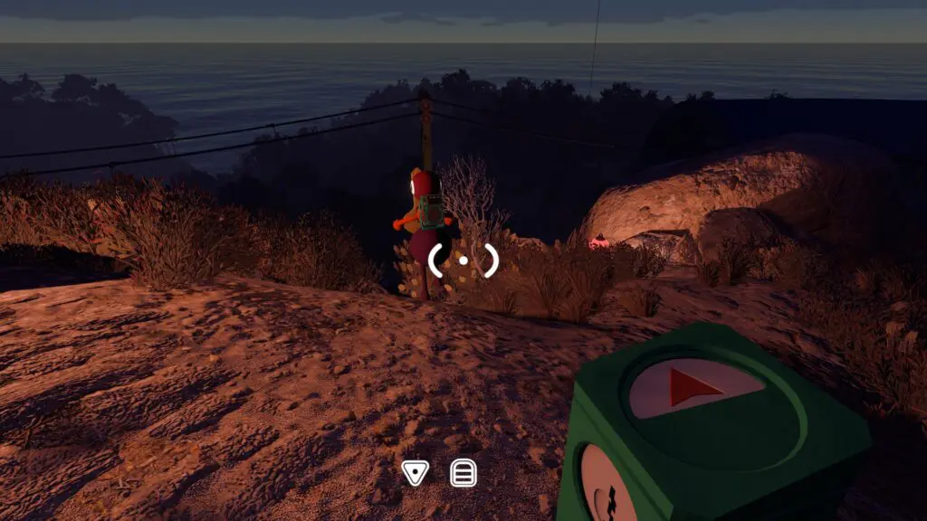 A green cutter arrow points downhill toward the chairlift structure