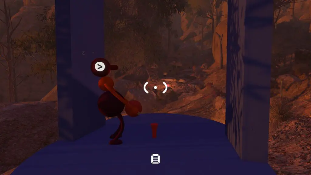 A Big Walk player carries the heavy red ball while standing still