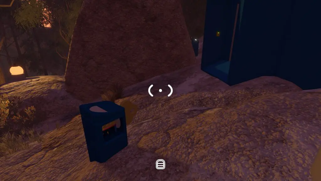 The first Blue Tower key cutter stands beside the tower entrance