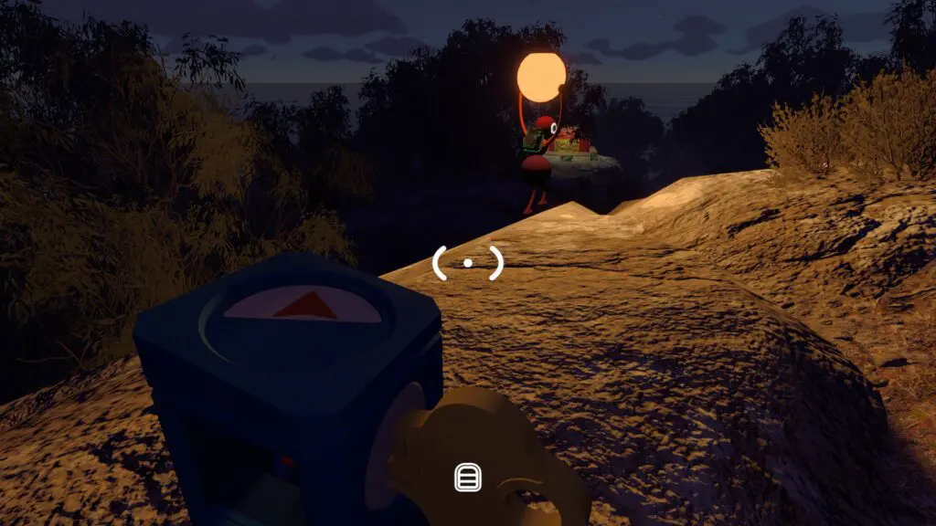 Another Blue Tower cutter stands on a lantern-lit ridge