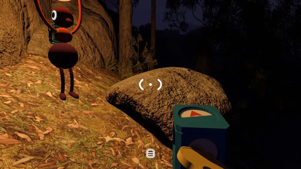 The final directional arrow points down the dark path toward the station