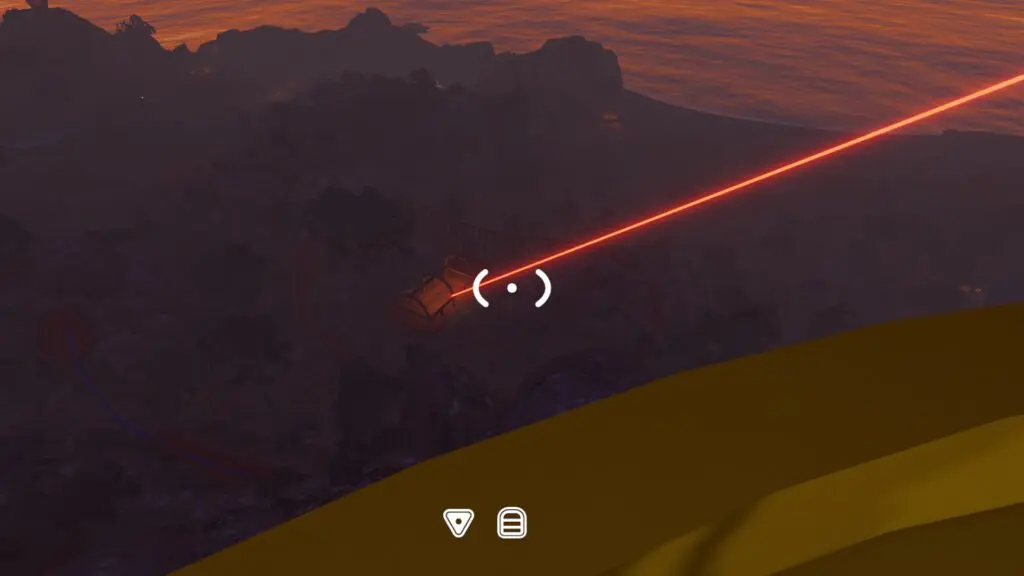A laser from Yellow Tower marks the four-colour collection arena below