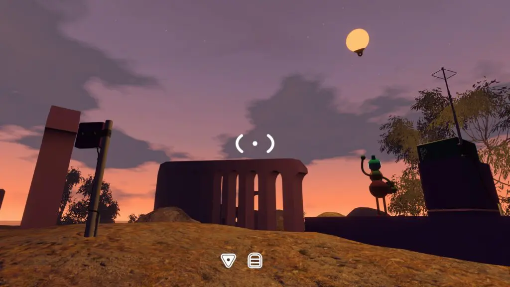 Purple music-area walls, an antenna, and a player beside the Channel 2 route